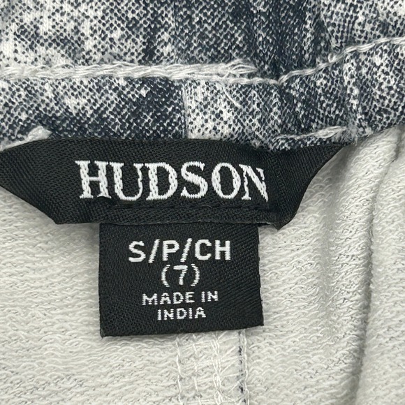 Hudson Kids Pull On Tie Dye Shorts Black White Small Cotton Blend Monochrome NWT - Picture 5 of 12